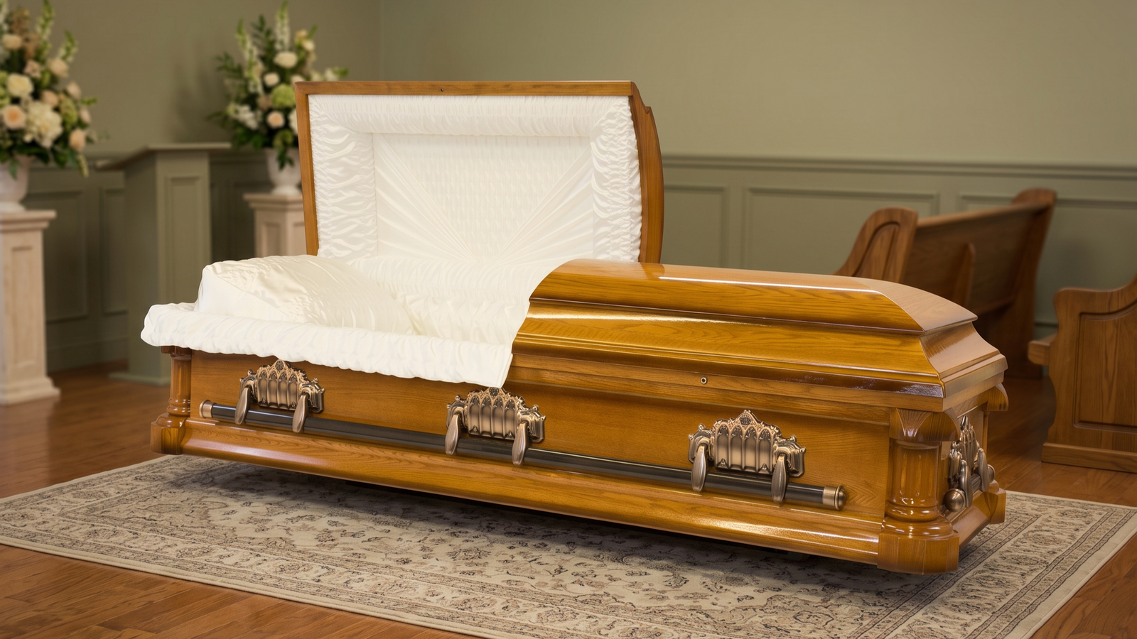 Imperial Teak Wood VIP Casket