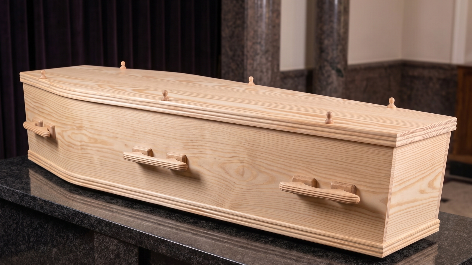 Standard Christian Wooden Funeral Box